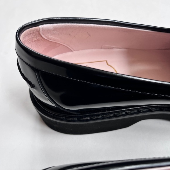 Roger Vivier Viv' Rangers Black Patent Leather Women’s  Loafers 39 US 9 - Picture 9 of 15